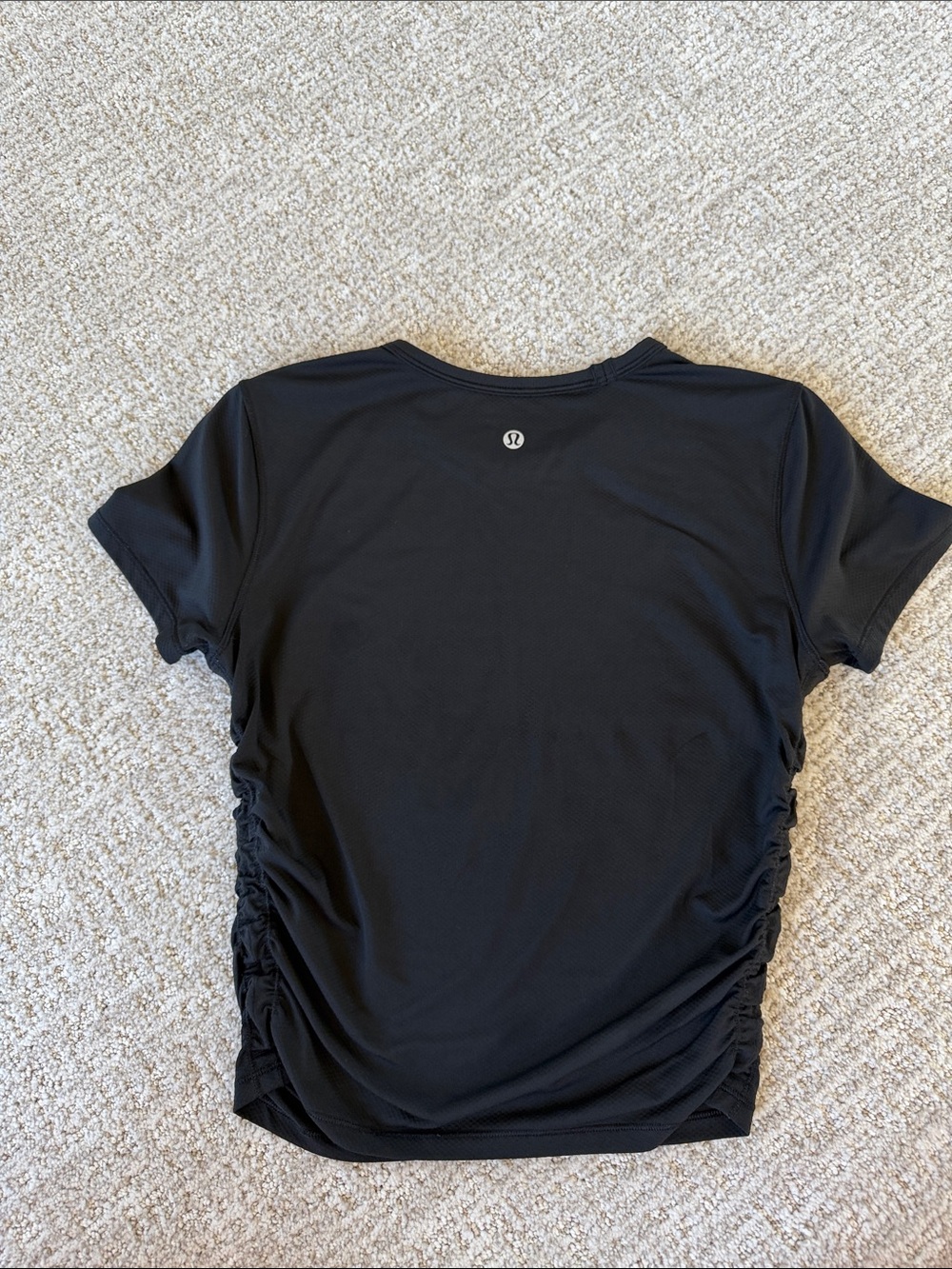 Lululemon Black Short Sleeve Ruched Tee - Picture 5 of 5